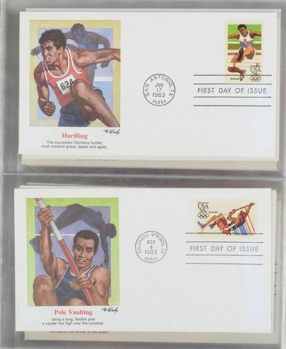 null Official IOC collections. Set of 3 albums and 2 boxes containing a collection...
