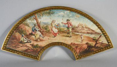 null Peasant dance, early 18th century
Fan leaf in painted skin in the taste of the...