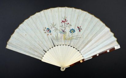 null Elegant in the garden, circa 1720-1730
Folded fan, double wallpaper sheet of...
