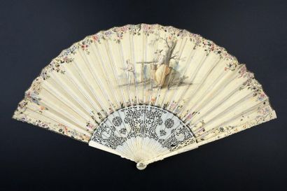 null The fainting of Esther, circa 1730-1740
Folded fan, the sheet of skin, mounted...