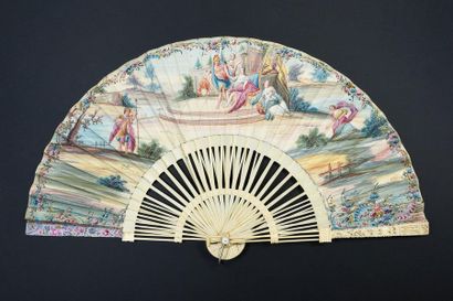 null Dido and Aeneas, circa 1740
Rare fan with ivory "pagoda" mount*. The fan is...