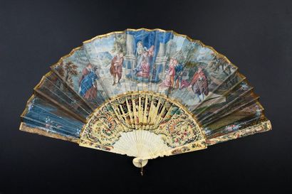 null The memorable judgment of Sancho Pança, circa 1740-1750
Folded fan, the sheet...