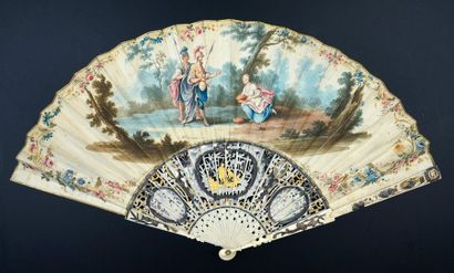 null Abigail in front of David, ca. 1750
Folded fan, the sheet of skin, mounted in...