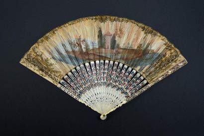 null The little musician, circa 1760
Folded fan, the painted skin sheet of a congregation...