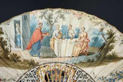 null Abraham and the three angels, circa 1750
Folded fan, the sheet of skin, mounted...