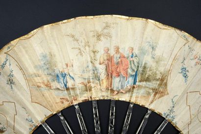 null Jesus and Mary Magdalene, circa 1770-1780
Folded fan, the sheet of skin, mounted...