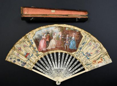 null Love Unites Hearts, ca. 1770-1780
Folded fan, the silk leaf painted in the centre...