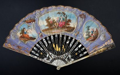 null Cultivating your garden, circa 1760-1770
Folded fan, double leaf wallpaper on...
