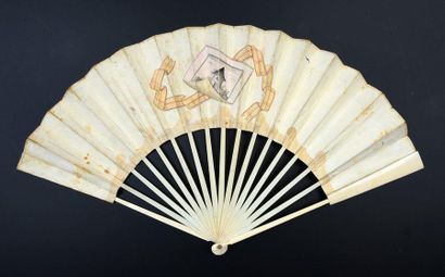 null View of the Bay of Naples and Vesuvius, circa 1780
Folded fan, souvenir of the...