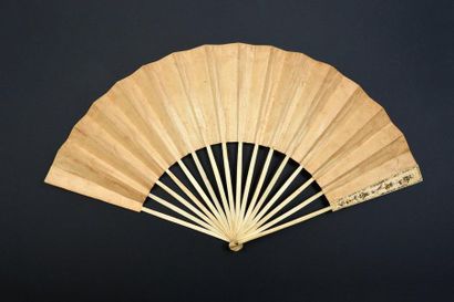 null The fortune-teller, circa 1780-1790
Folded fan, the double sheet of paper engraved...