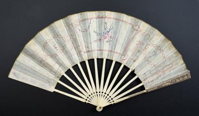 null L'hommage à l'Amour, circa 1780-1790
Folded fan, the silk leaf painted with...