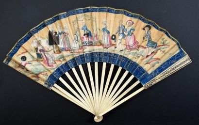 null The crowning of the rose bush, circa 1780
Folded fan, double sheet of paper...