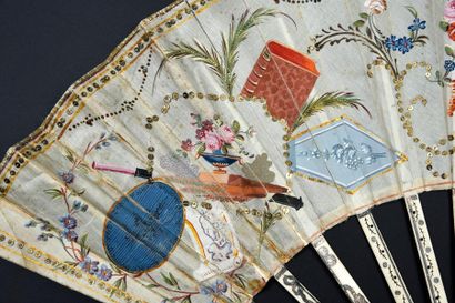null Still life, ca. 1780
Folded fan, the silk leaf painted with gouache of musical...