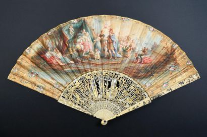 null Alexander and Campaspe, circa 1840-1850
Folded fan, Alexander's wallpaper sheet...