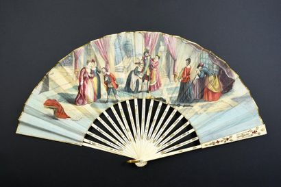 null Don Quixote at the Duchess's house, circa 1840-1850
Folded fan, the double sheet...