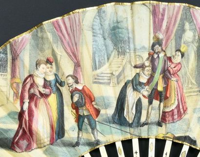 null Don Quixote at the Duchess's house, circa 1840-1850
Folded fan, the double sheet...