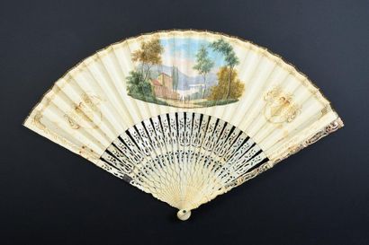 null Medieval Tournament, ca. 1840-1850
Folded fan, the lithographed paper sheet...