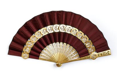 null Bicolour, circa 1880-1890
Small fan, called "cabriolet", double-sided. Leaves...