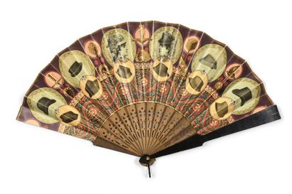 null For a hatter in Boston, Summer 1880
Folded fan, advertising for a fashion store....