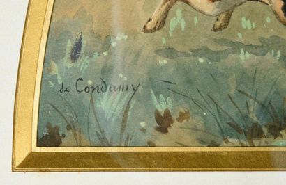 null Charles-Fernand de Condamy (1847-1913), La course du sanglier, circa 1890
Fan...