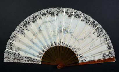 null Anfray,Flore et les amours, circa 1890-1900
Folded fan, the sheet in skin, mounted...