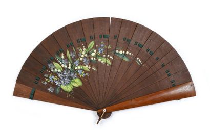 null Bouquets of violets, circa 1890
Wooden fan painted with a mixed bouquet of violets,...