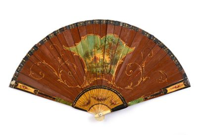 null Do they think about grapes, circa 1920
Broken bone fan painted in the 18th century...