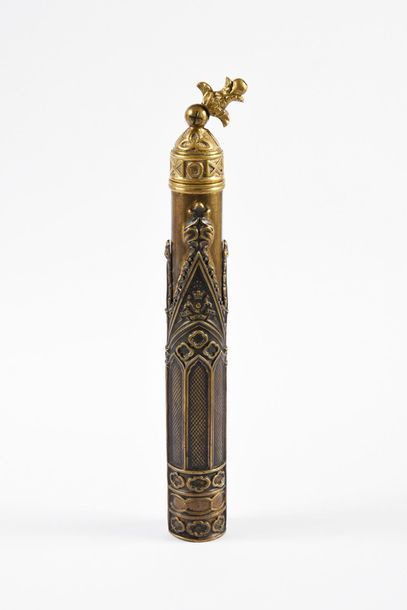 null Écran à bougie portable, Angleterre, vers 1830-1840
En bronze doré circulaire,...