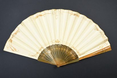 null B. Sivard, La douceur du printemps, circa 1920
Folded fan, the double leaf in...
