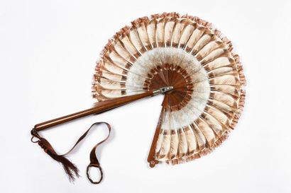 null Umbrella fan, circa 1909
Patented umbrella fan. The silk leaf painted in trompe...