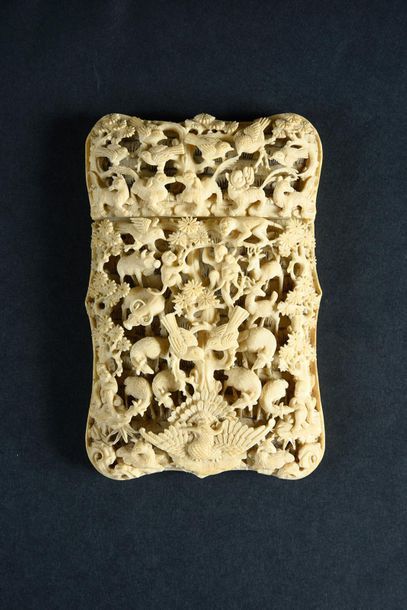 null Business card case, China, 19th century
Important ivory* "cushion" case very...
