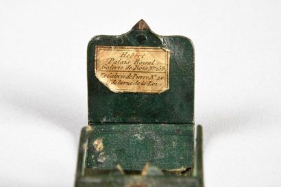 null Travel kit, circa 1800
Rectangular in shape made of green leather bearing the...