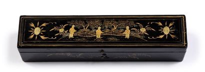 Une boite, Chine, XIXe siècle
En bambou laqué...