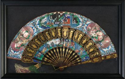 null Bamboo cabriolet, China, early 19th century
Folded double leaf fan called "cabriolet"....