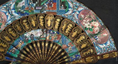 null Bamboo cabriolet, China, early 19th century
Folded double leaf fan called "cabriolet"....