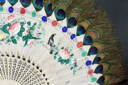 null Peacock feathers, China, circa 1860-1880
Fan made of natural pigeon feathers,...