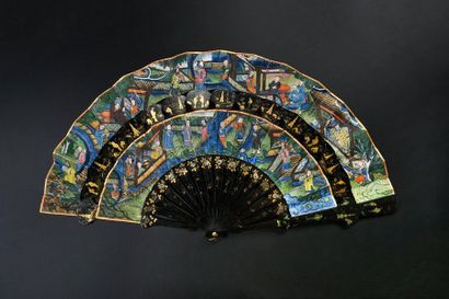null Large cabriolet, China, circa 1860
Large double-leaf fan made of paper called...