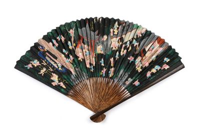 null Children's game, China, circa 1900
Folded fan, double sheet of wallpaper on...