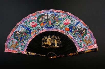 null Gourds, butterflies and peonies, China, ca. 1850
Folded fan, double sheet of...