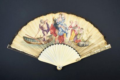 null Les amours de Pâris et d'Hélène, circa 1690-1700
Folded fan, the sheet in cream...