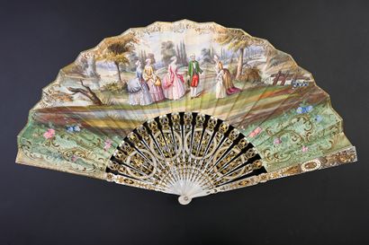 null Charity, ca. 1850
Folded fan, the double skinned sheet painted in the 18th century...