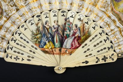 null In the spirit of the eighteenth century, circa 1850
Folded fan, the double sheet...