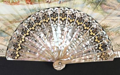 null Spes, Oh the Pretty Bouquet, ca. 1880-1890
Folded fan, the double skin sheet...