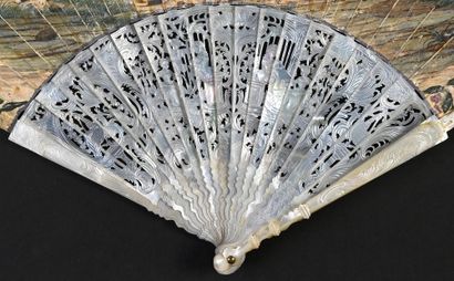 null Jewels for Rebecca, ca. 1750
Folded fan, the skin sheet, mounted in English,...