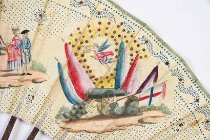 null Peace and Gifts from Heaven, ca. 1780
Folded fan, the double sheet of paper...