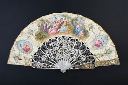 null Musical Reverie, ca. 1850-1860
Folded fan, the double sheet of lithographed...