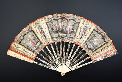 null Promise of union, ca. 1770-1780
Folded fan, silk leaf painted with gouache of...