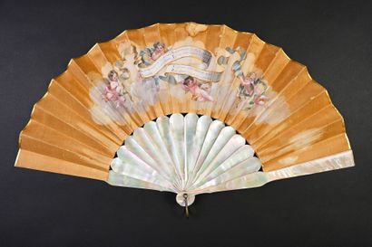 null "Hope reborn, Chatelaine so beautiful", circa 1880
Folded fan, the double sheet...