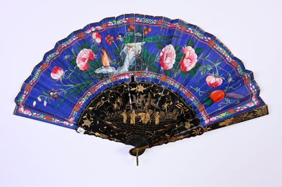 null Visit to the palace, China, ca. 1850
Folded fan, the double sheet in gouache...