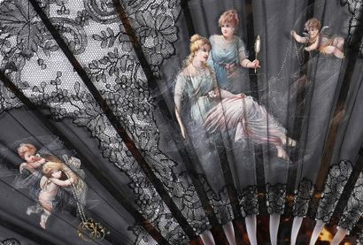 null Lucie Boillat, Miroir, mon beau miroir, ca. 1890
Folded fan, the sheet in black...